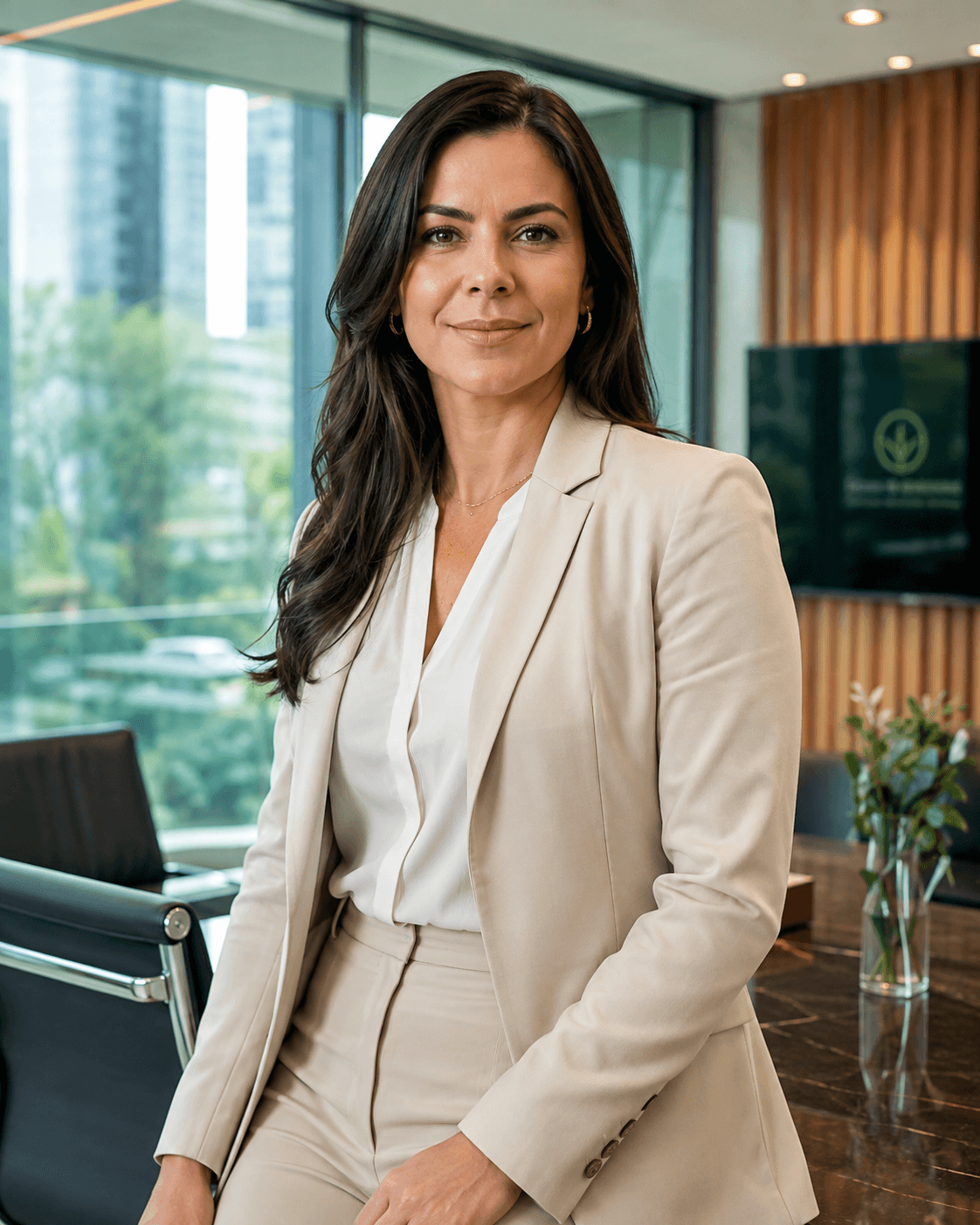 Exemplo da pose Executivo feminino / Ambiental