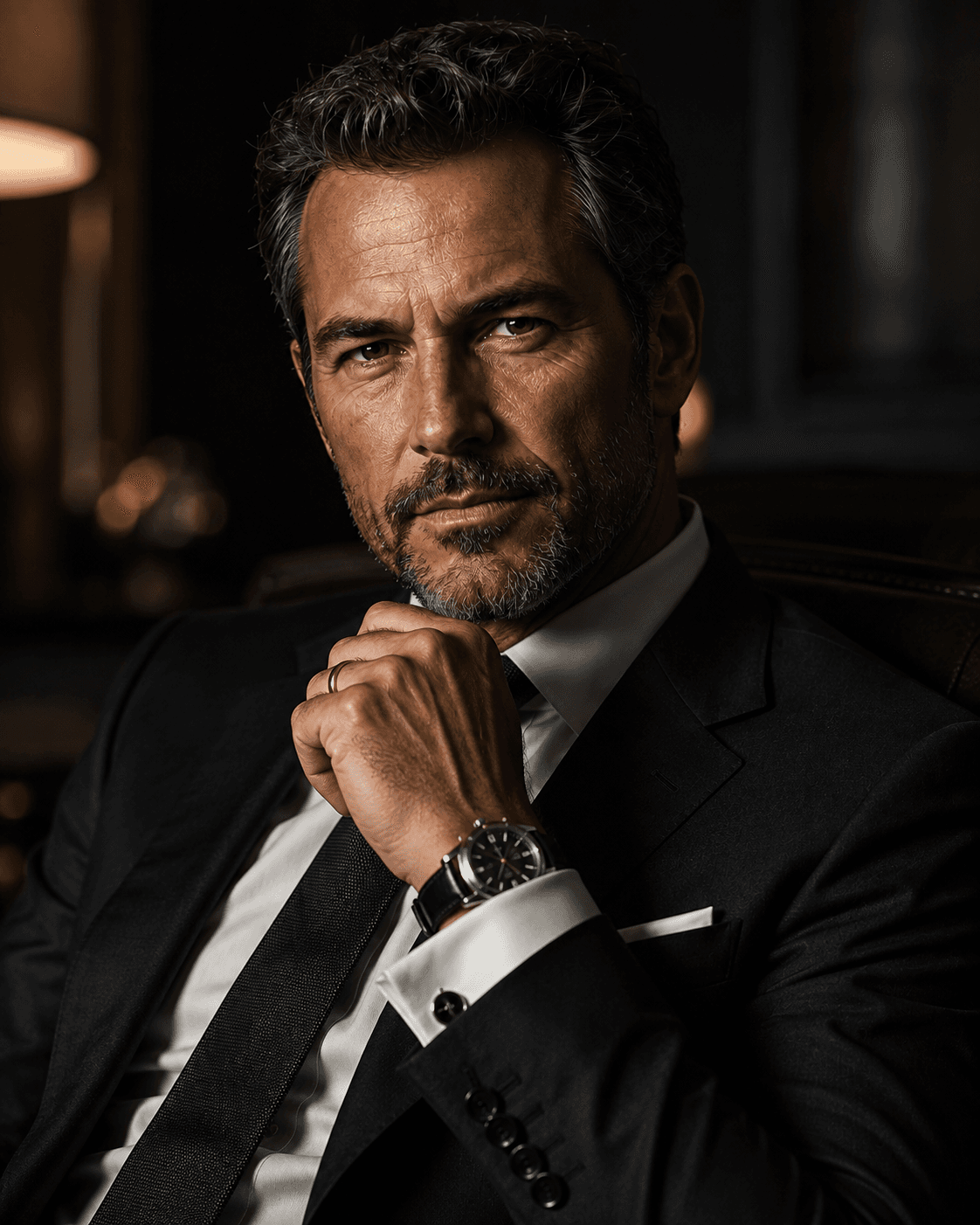 Exemplo da pose Executivo masculino / Luxo