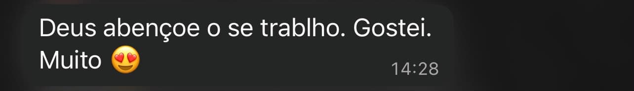 Mensagem real de cliente número 3