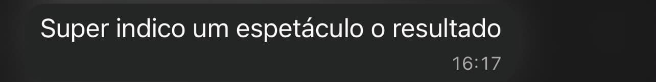 Mensagem real de cliente número 12