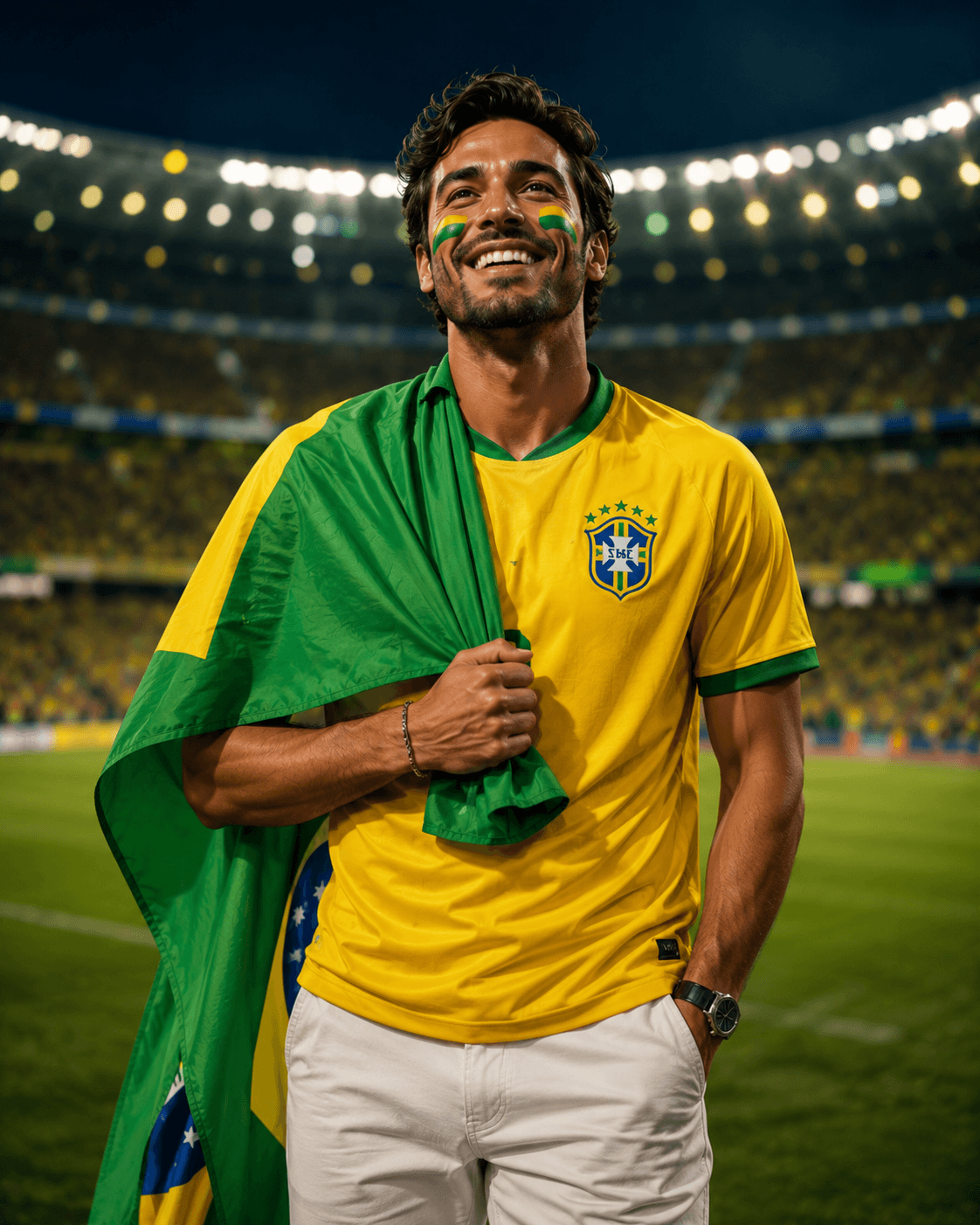 Exemplo da pose Orgulho brasileiro