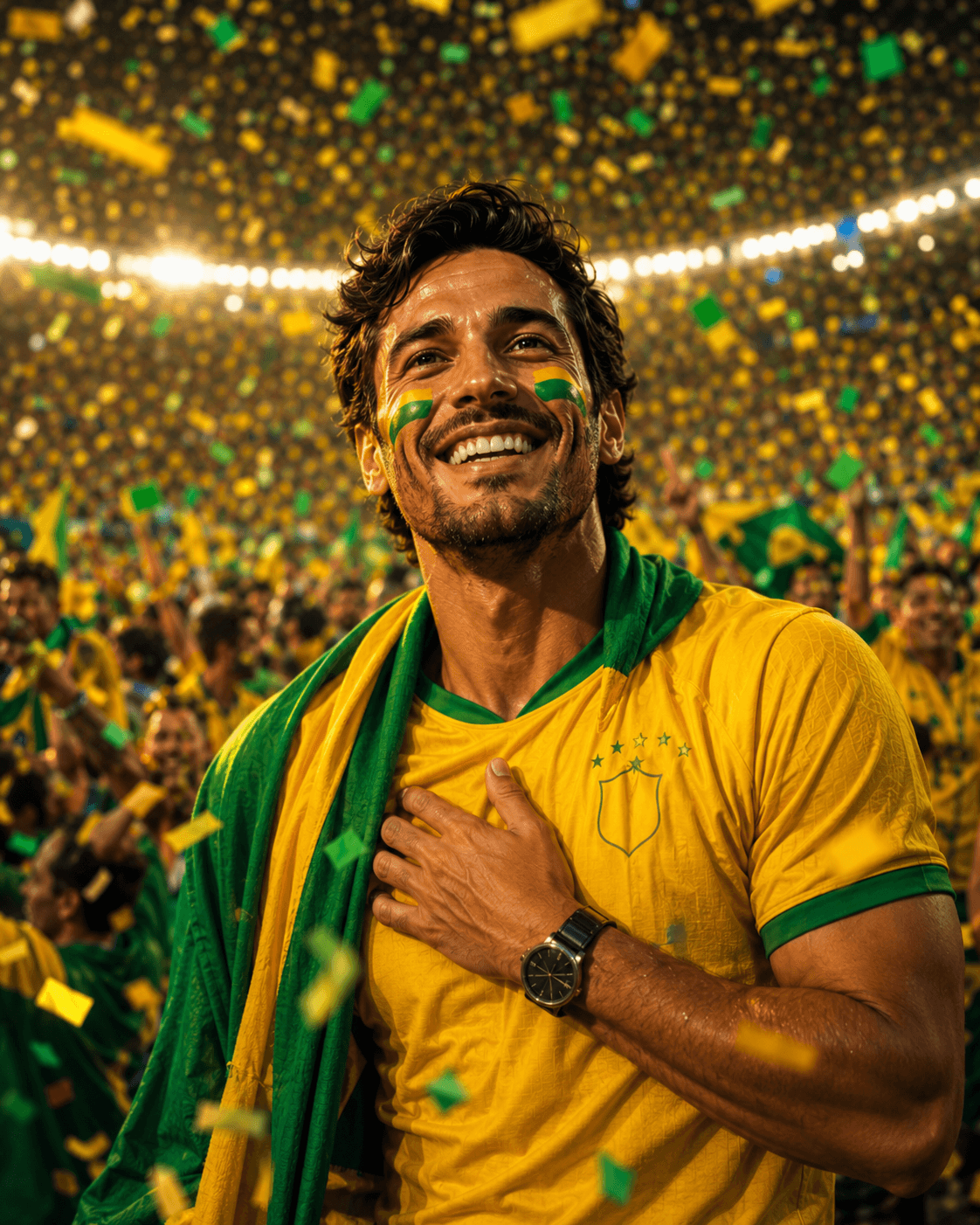 Exemplo da pose Chuva de confetes